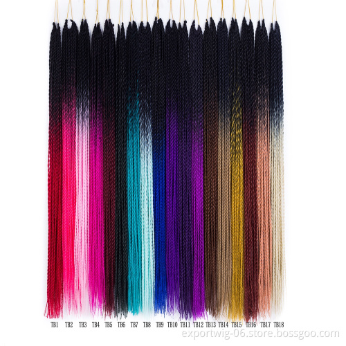 Senegalese Twist Crochet Braids Hair Small Twist Crochet Synthetic Braiding Hair Extensions Twist Braids Hair 24 inch
